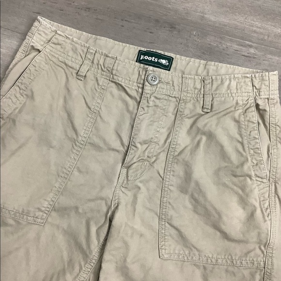 Men's Roots 30 Small Shorts Chino Khakis Khaki Darwstring Disc Golf Skater NWOT - Picture 5 of 8